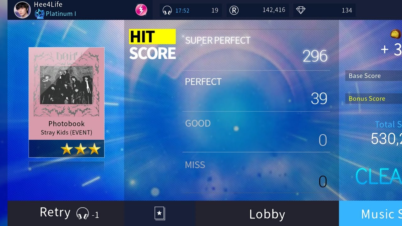 [SuperStar JYPNATION] Stray Kids - Photobook (hard mode with three stars) (all perfect) [Handcam]