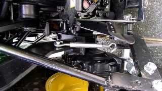 Securing the Manual Lift on a John Deere 2032R with a 62D Mower with Deck Off