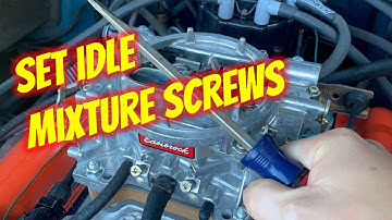 How to Set Idle Mixture Screws