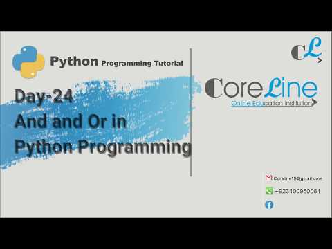 Day 24 And and Or in Python Programming