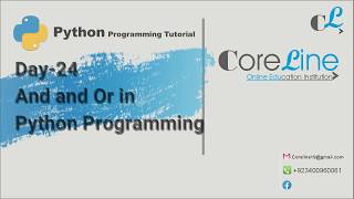 Day 24 And and Or in Python Programming
