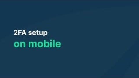 Setting up 2FA on your Bitfinex Mobile App