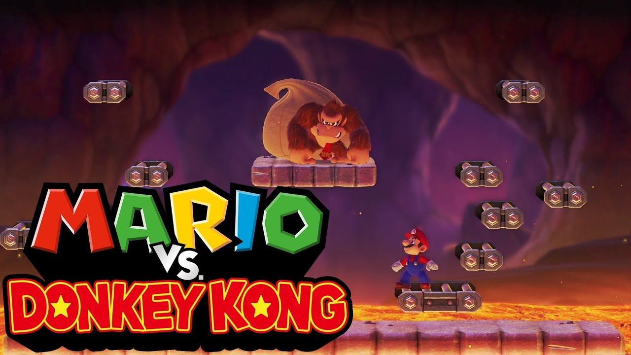 Mario vs Donkey Kong ( Level 3 Fire Mountain) YouTube