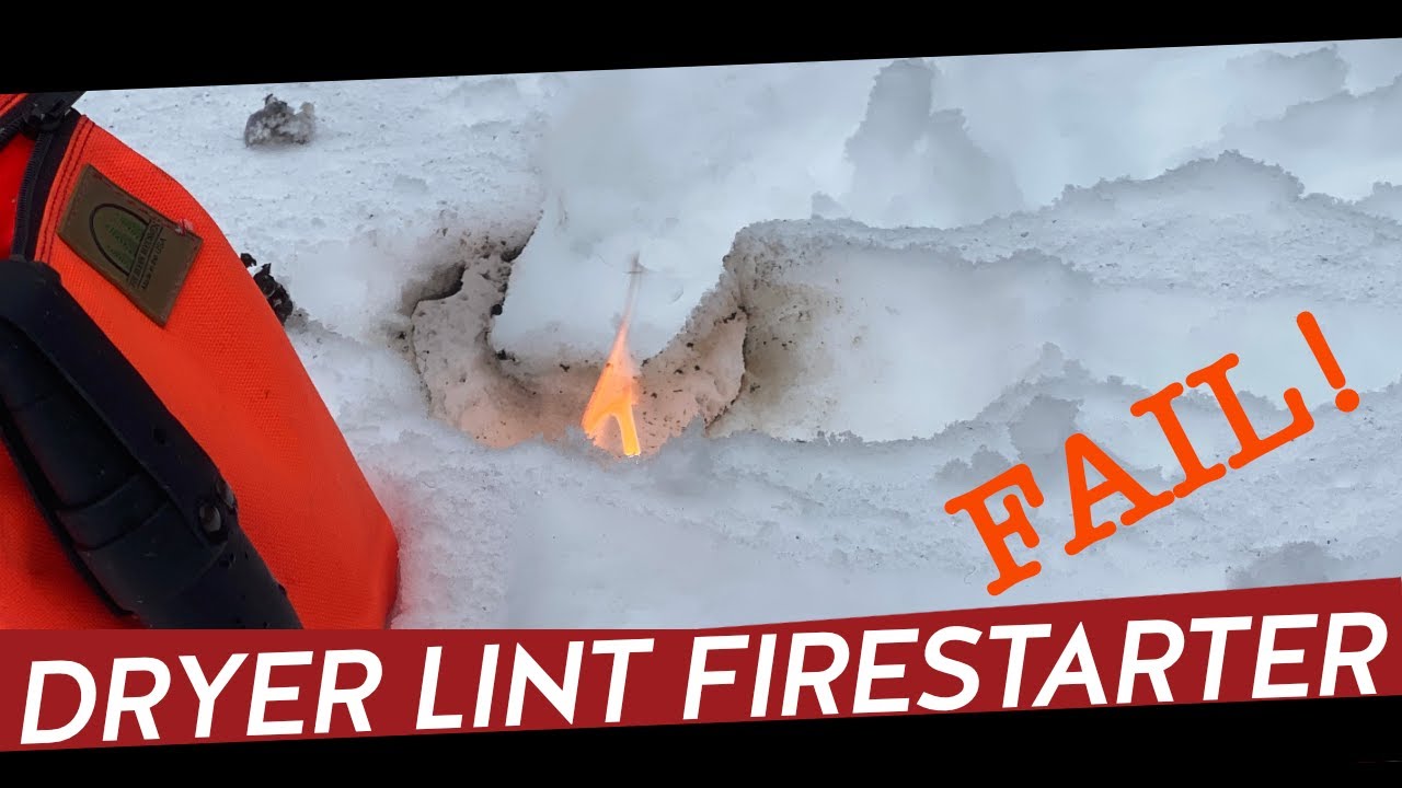 DIY dryer lint firestarter fail YouTube