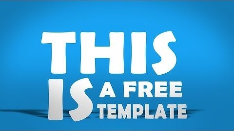 Intro Free Template [After Effects Cs6] || DeltaTuto