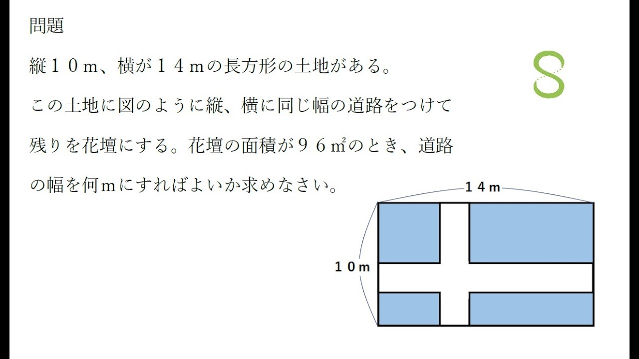 ２次方程式の利用 図形 清水塾