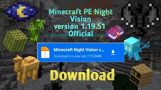 MINECRAFT PE NIGHT VISION Version 1.19.51 Official, Dunluth link di Deskripsi #minecraft#nightvision screenshot 4