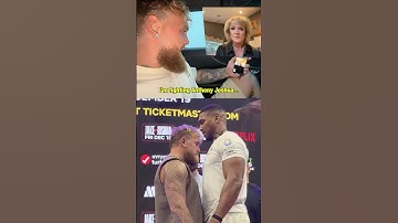 Jake Paul’s mom reacts to him fighting Anthony Joshua 😭 #boxing #jakepaul #anthonyjoshua