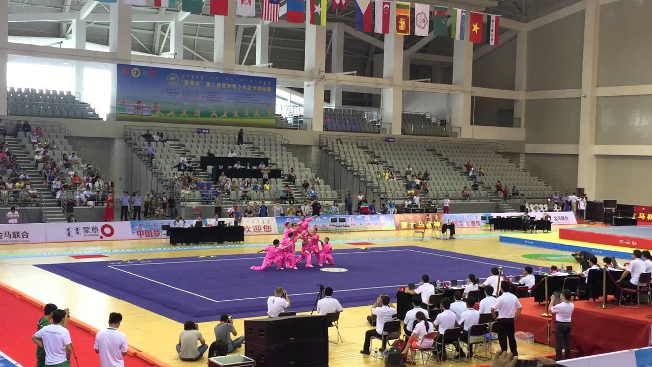 8th Asian Junior Wushu Championship.. Group competition.. Silver medalist from Hongkong