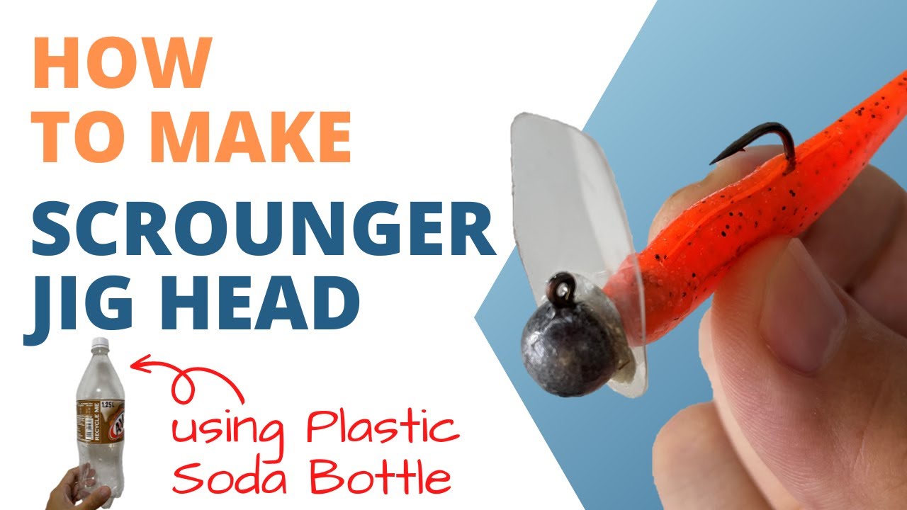 Lure Making, Fishing Hack  Scrounger Jig Head using Plastic Soda Bottle,  Free Downloadable Template 