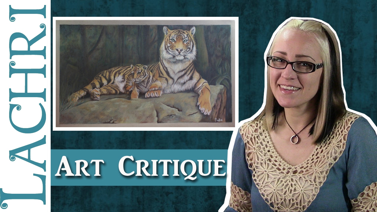 ⁣Colored Pencil Tiger drawing Critique - Art tips w/ Lachri