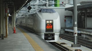 JR上野駅17番線に、上り7両編成特急あかぎ8号上野行き651系4008MOM207宮オオが到着！到着後、7号車クハ651-1007両側の表示が回送に！