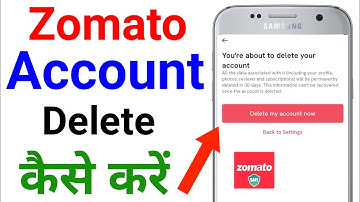 Zomato account delete kaise kare 2022 || how to delete zomato account permanently
