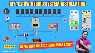 Unleashing Solar Power Diy 4.2 Kw Hybrid System Installation Acdc Mcb Calculations Made Easy