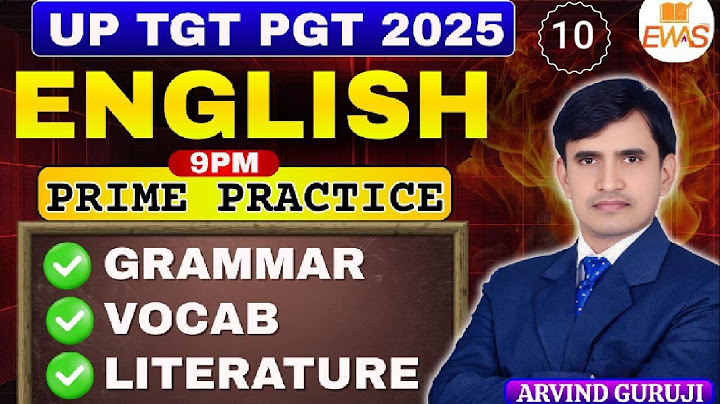 TGT PGT English Prime Practice 10 | By- Arvind guruji EWAS |