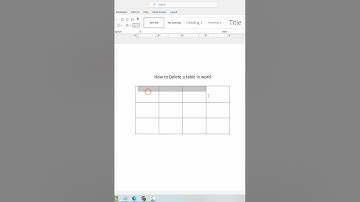 How to delete table in word #howto #photoshop #microsftword #windows #msword #microsoftword