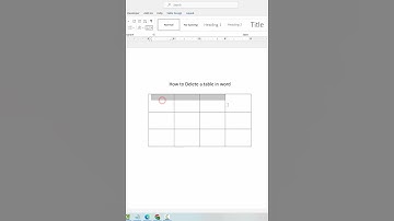 How to delete table in word #howto #photoshop #microsftword #windows #msword #microsoftword