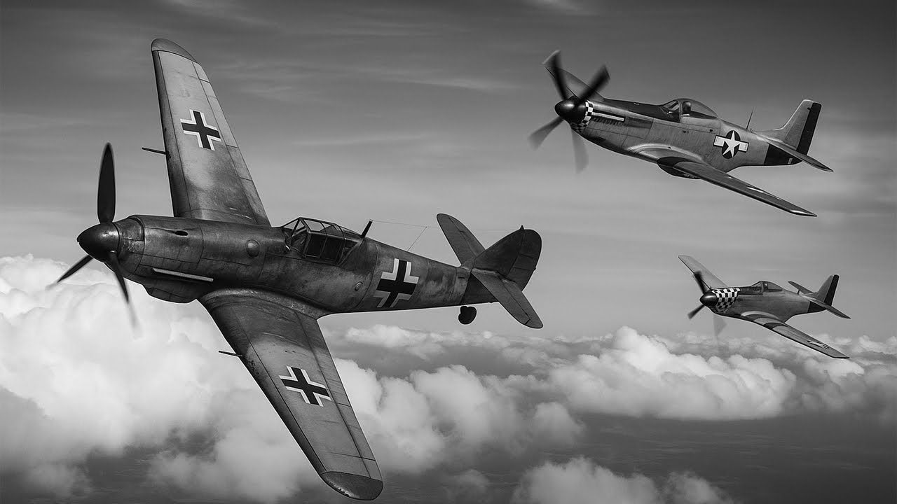 Pilot german rămas fără combustibil deasupra teritoriului inamic —apoi un P-51 s-a apropiat lângă el