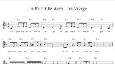 La Paix Elle Aura Ton Visage 2 Voix Youtube