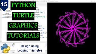 Draw Loop Triangles with Python Turtle | Python Turtle Graphics Tutorial#15 | Draw Designs in Python