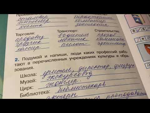 Окружающий мир/2 класс/Плешаков/Рабочая тетрадь часть 1/ стр.78/Все профессии важны/13.01.21 Окружающий мир/2 класс/Плешаков/Рабочая тетрадь часть 1/ стр.78/Все профессии важны/13.01.21