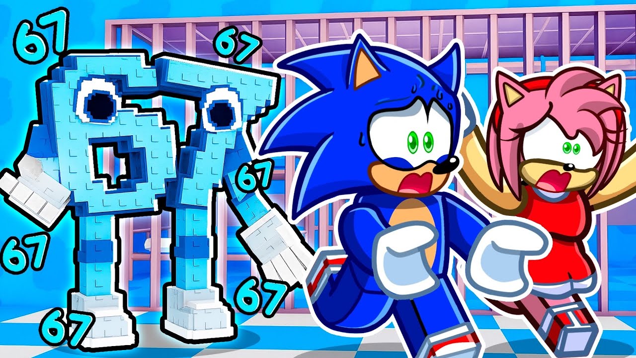 ESCAPING 67 PRISON RUN OBBY IN ROBLOX WITH Sonic & Amy!