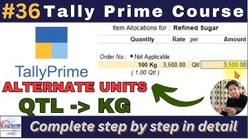 How to set alternate unit in Tally prime? || Use of alternate unit for stock item || Tally Tutorial