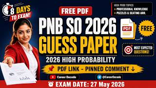PNB SO 2026 Guess Paper FREE PDF | High Probability Questions