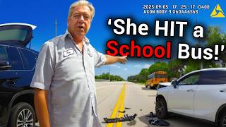 Drunk Mom Crashes Into School Bus Then Tries to Bite Cops