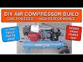 DIY GAS POWERED AIR COMPRESSOR BUILD! -- HIGH PERFORMANCE BIG CFM! HOW TO — HONDA Powered