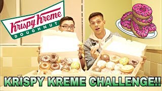 Krispy Kreme CHALLENGE!! | 15,000 Calories *NO WATER*