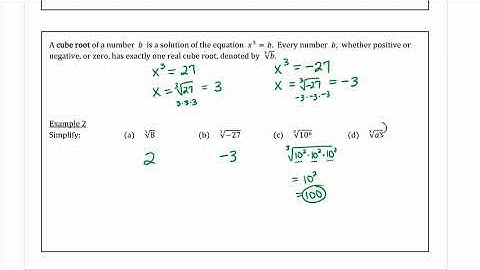 Algebra 2 - Unit 9 - Notes #1