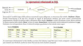 Operazioni relazionali in SQL 07 04 20