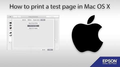 How to Print a Test Page in Mac OS X