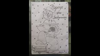 Popeye cartoon characters / pencil drawing / #justry / #shorts