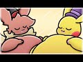 💛 Pikachu and Eevee full of candy 🤎 