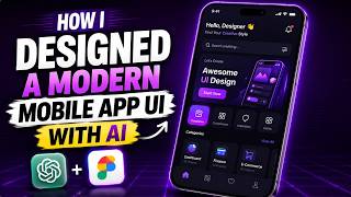 How I Designed a Modern Mobile App UI with AI 🤯📱 | Creative UI Design Tutorial