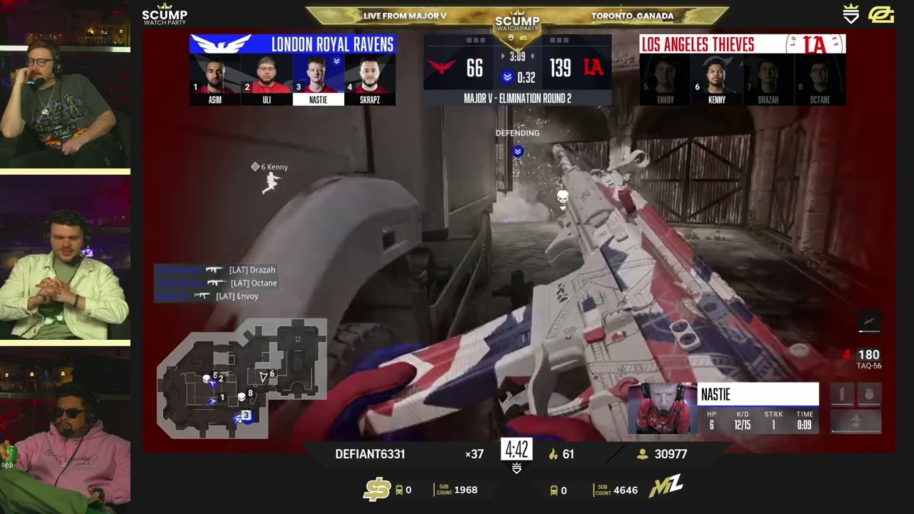 Scump Reacts to LA Thieves vs London Royal Ravens in Major 5 Tournament!🔥 *MAP 1*