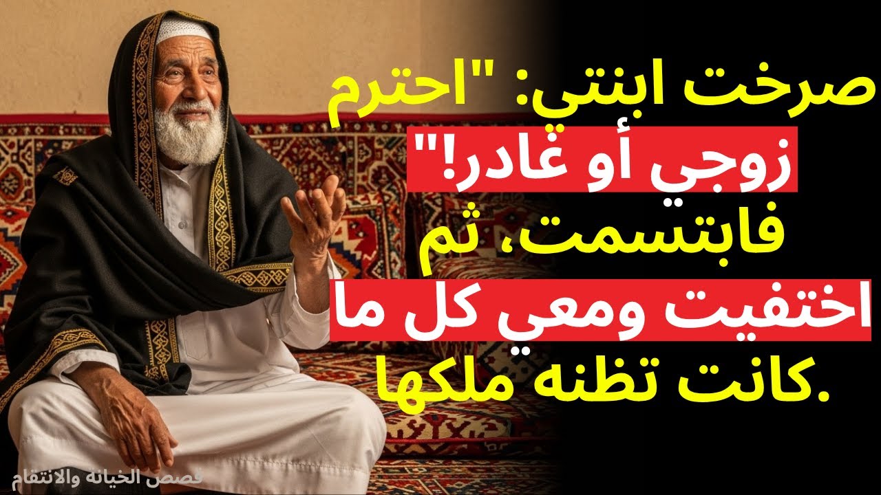 بنتي قالت لي احترم زوجي أو غادر، أيها العجوز عديم الفائدة، فاختفيت ومعي بيتها...