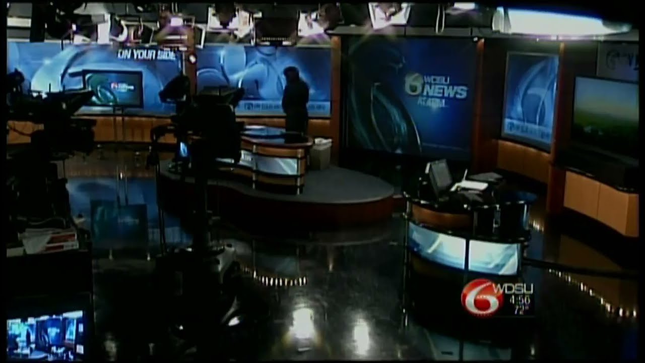 WDSU News at 4PM Long Close, Hearst News-Music-Central Theme.