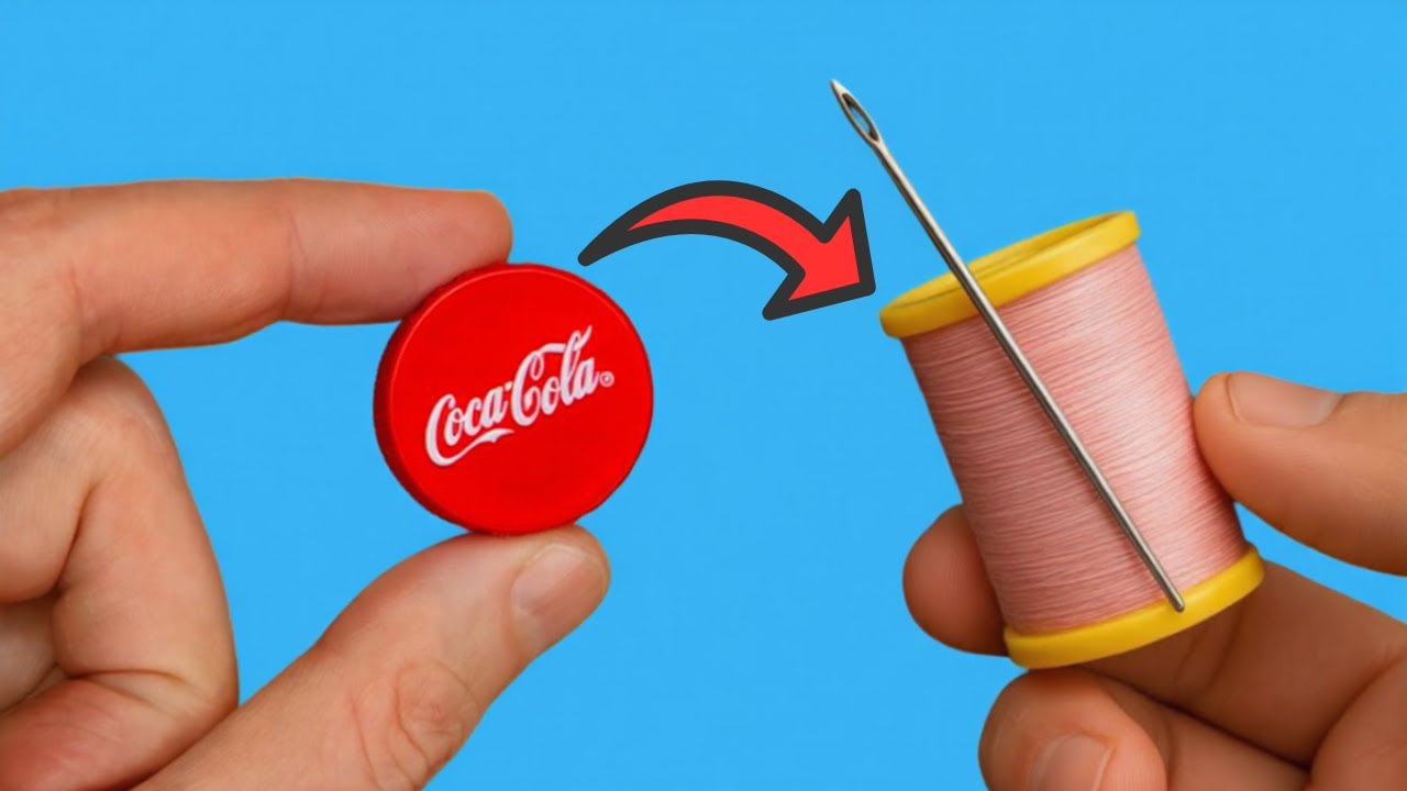 No One Knows This — Thread a Needle in Seconds With a Plastic Bottle Cap!