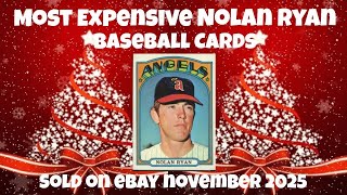 Nolan Ryan Most Expensive eBay Sales Baseball Cards - November 2025