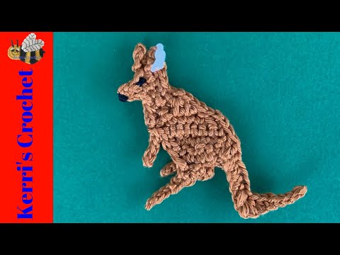 Small Crochet Kangaroo Tutorial – Crochet Applique Tutorial