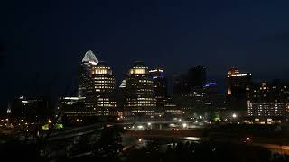 Downtown Cincinnati Skyline at Night
