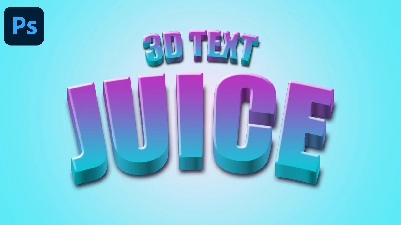 EASY 3D Text EFFECT in Adobe Photoshop