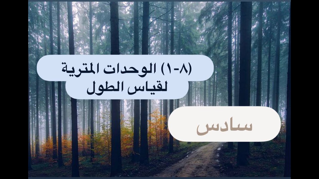 سادس (8-1) الوحدات المترية لقياس الطول  - شرح أ.نيرة محمود رياضيات الكويت