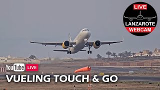 Vueling Airbus  TOUCH and GO at Lanzarote Airport