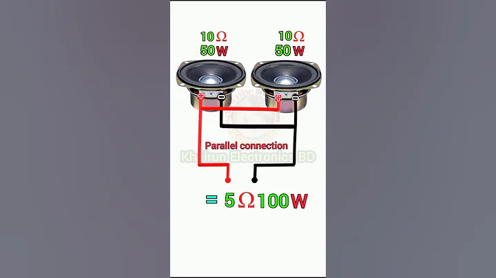 How to calculate speaker impedance when connected in series and parallel