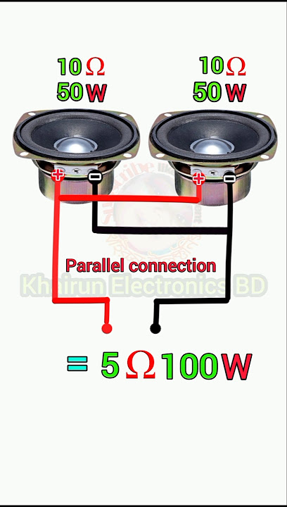 How to calculate speaker impedance when connected in series and parallel