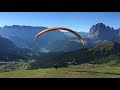 Paragliding on mount seceda